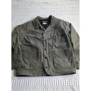 Apolis Global Citizen USMC Waxed Wool Lined Jacket Size Medium Charcoal Gray